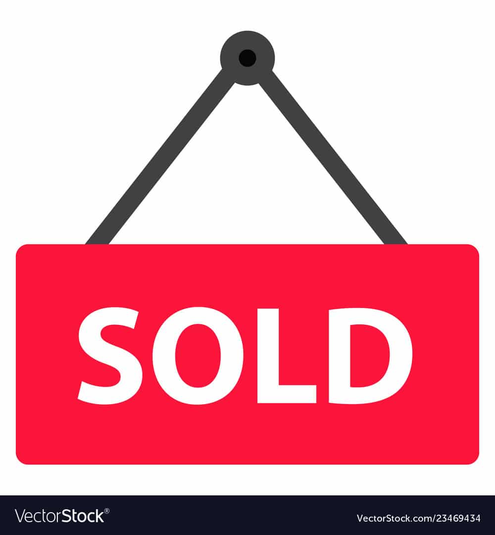 sold icon on white background. flat style. sold out icon for you